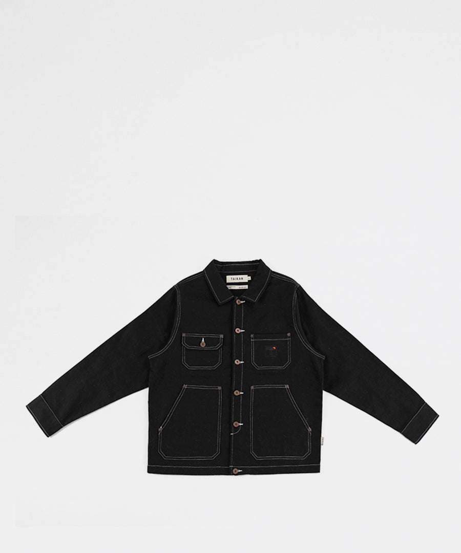 Billede af Work Jacket-Black Contrast Stitch