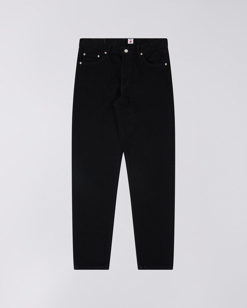 Regular Tapered Jeans-Black - Unwashed