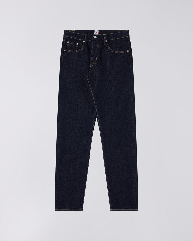 Billede af Regular Tapered Jeans-Blue - Rinsed - Kaihara Stretch