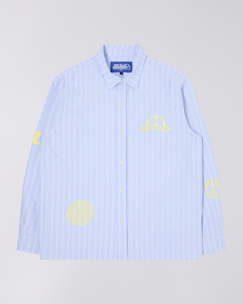 Billede af Sebastian Shirt Ls - Blue / White