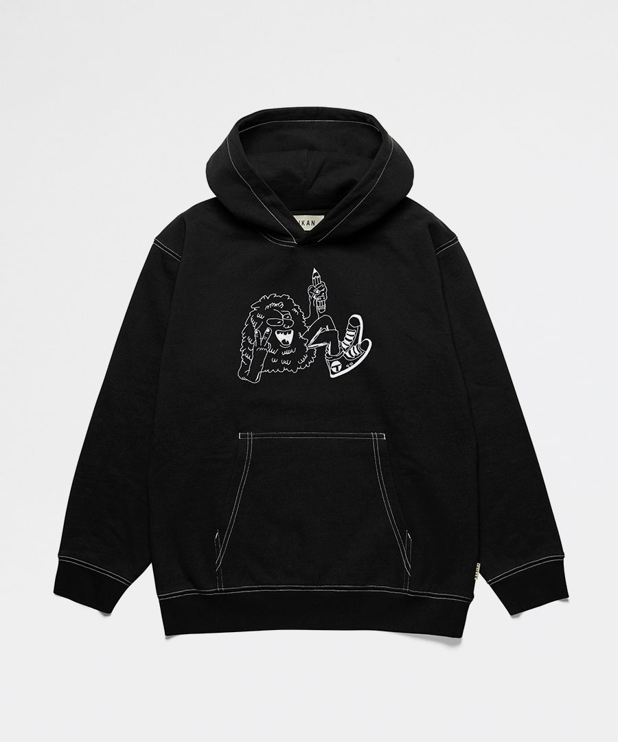 Billede af Just Chillin Hoodie - Black Contrast Stitch