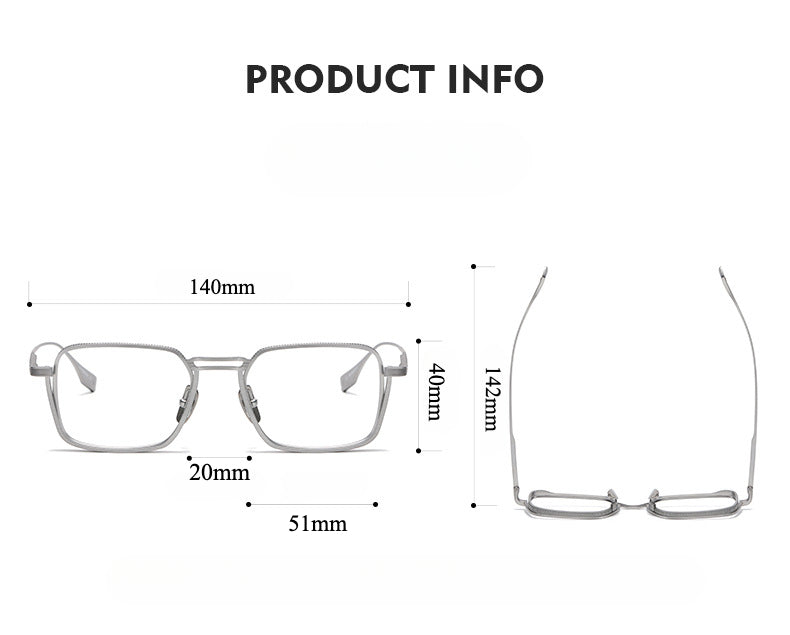 Aric Retro Titanium Ultra-Light Glasses Frame
