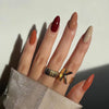 24pcs/SetSolid Color Multicolor Medium Almond Press On Nails