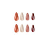 24pcs/SetSolid Color Multicolor Medium Almond Press On Nails