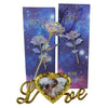 rose 24k "Galaxy" Gold Rose "Love You For Life" With Heart Picture Frame Stand