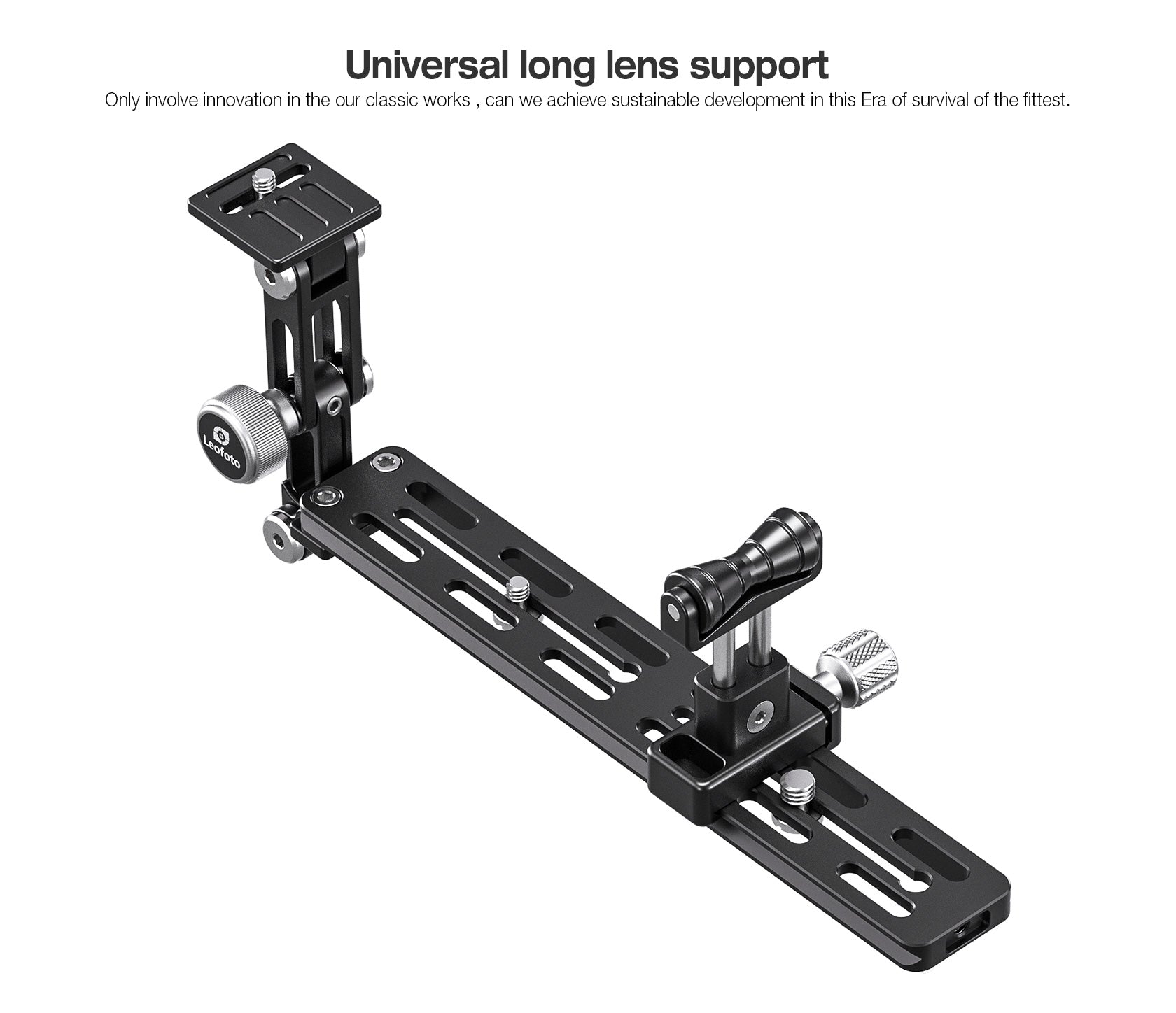 Leofoto VR-380Kit Updated 380mm Dual Pivot Long Lens Support for Manfr