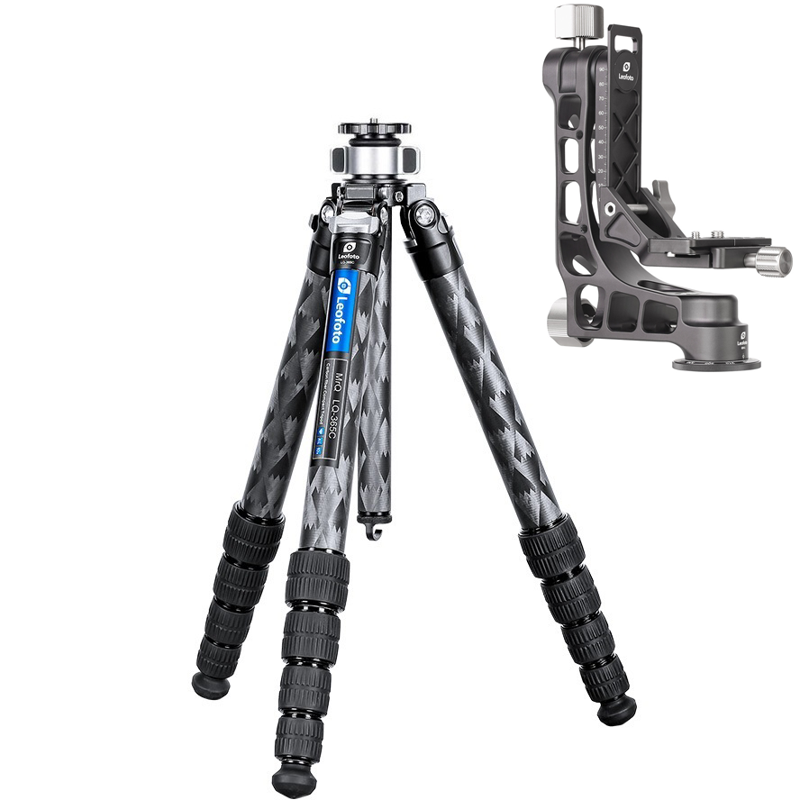 Leofoto LS-365C + PG-1 Pro Carbon Tripod with PG-1 Gimbal Head Kit (Bl