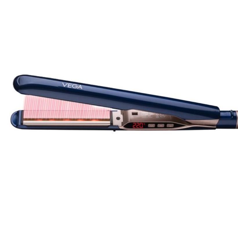 Buy VEGA Keratin Glow Hair Straightener With Temperature Control and  Ceramic Coated Long Floating Plates VHSH21 Black 1 gm Online at Best  Price  Straighteners