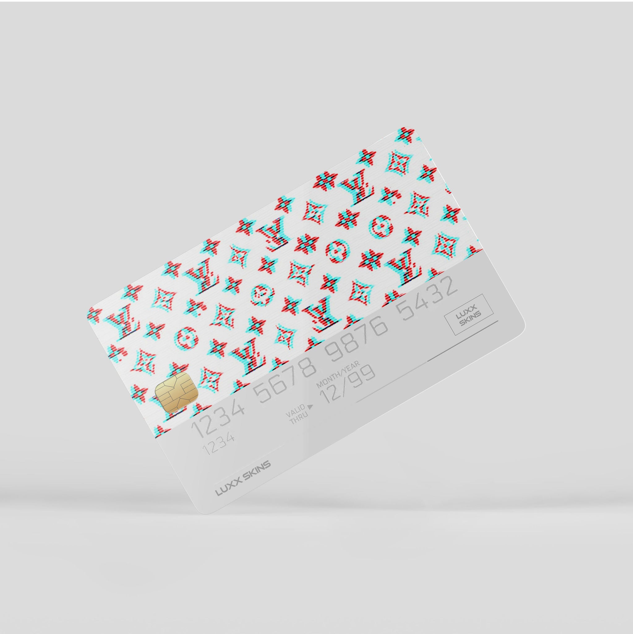 Louis Vuitton Credit Card Skin Sticker Vinyl Bundle Monogram White Glitch Designer Lab Co