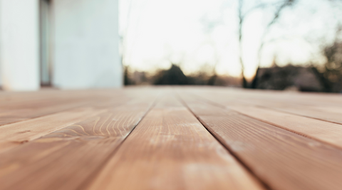 clean wooden deck