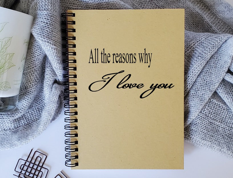 All the Reasons Why I Love You Journal - Treasures & Delights, Etc.