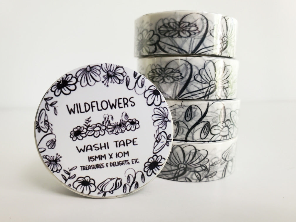 Wildflowers Washi Tape 4-Pack