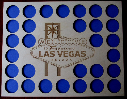 Las Vegas Poker Chip Insert with Frame Option Father's Day Gift