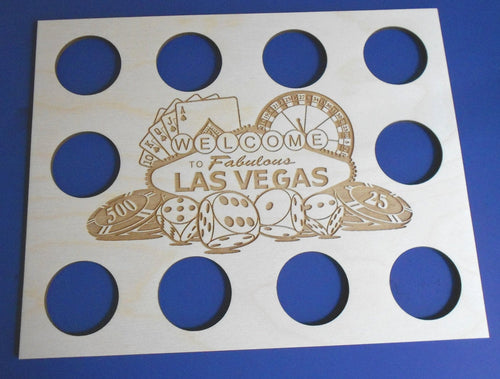 Las Vegas Poker Chip Display Frame with cut-outs for Playing Cards and –  Carved By Heart