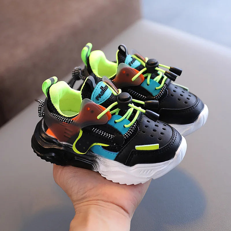 Soft Bottom Non-slip Breathable First Walker Leather Sneakers