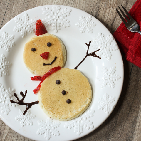 Snowman Banana Pancake