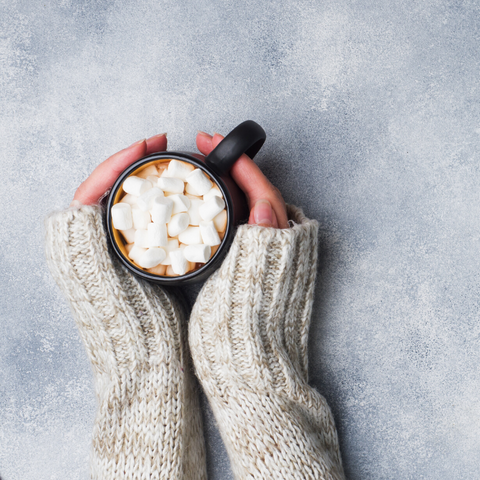 Hot chocolate with essential oils