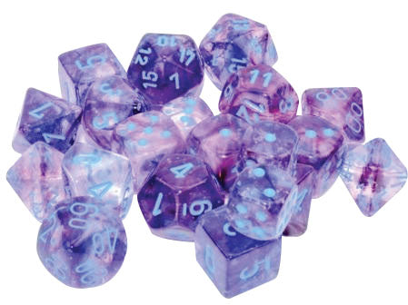 Chessex Dice - Nebula: 12mm d6 Nocturnal/blue Luminary Dice Block (36 dice)