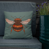 Bumble Bee cushion on chair
