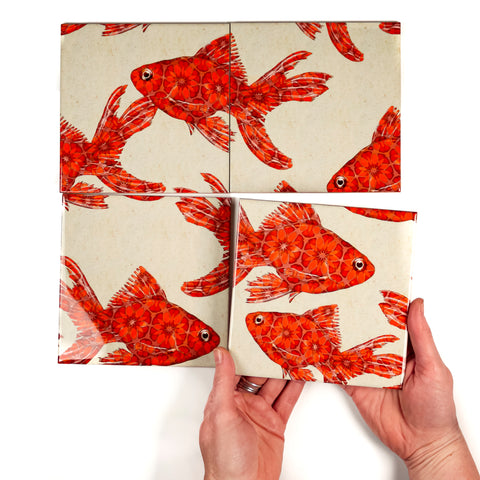 Goldfish tiles - large scale