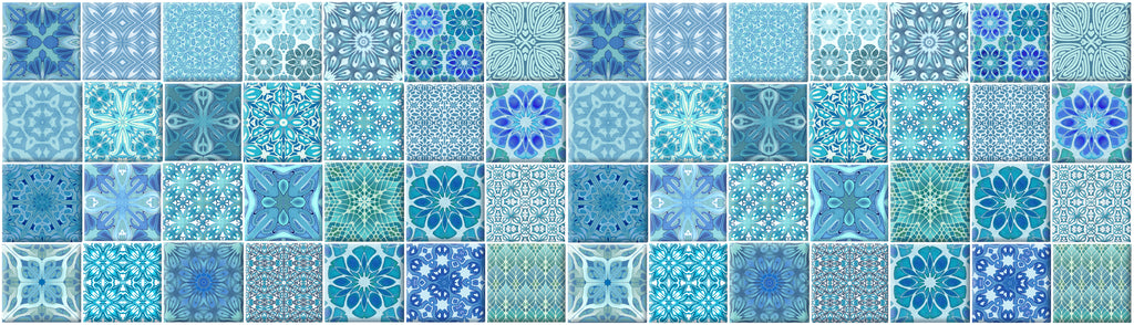 mix and match turquoise tile panel