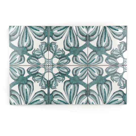 hedera tile - green and white