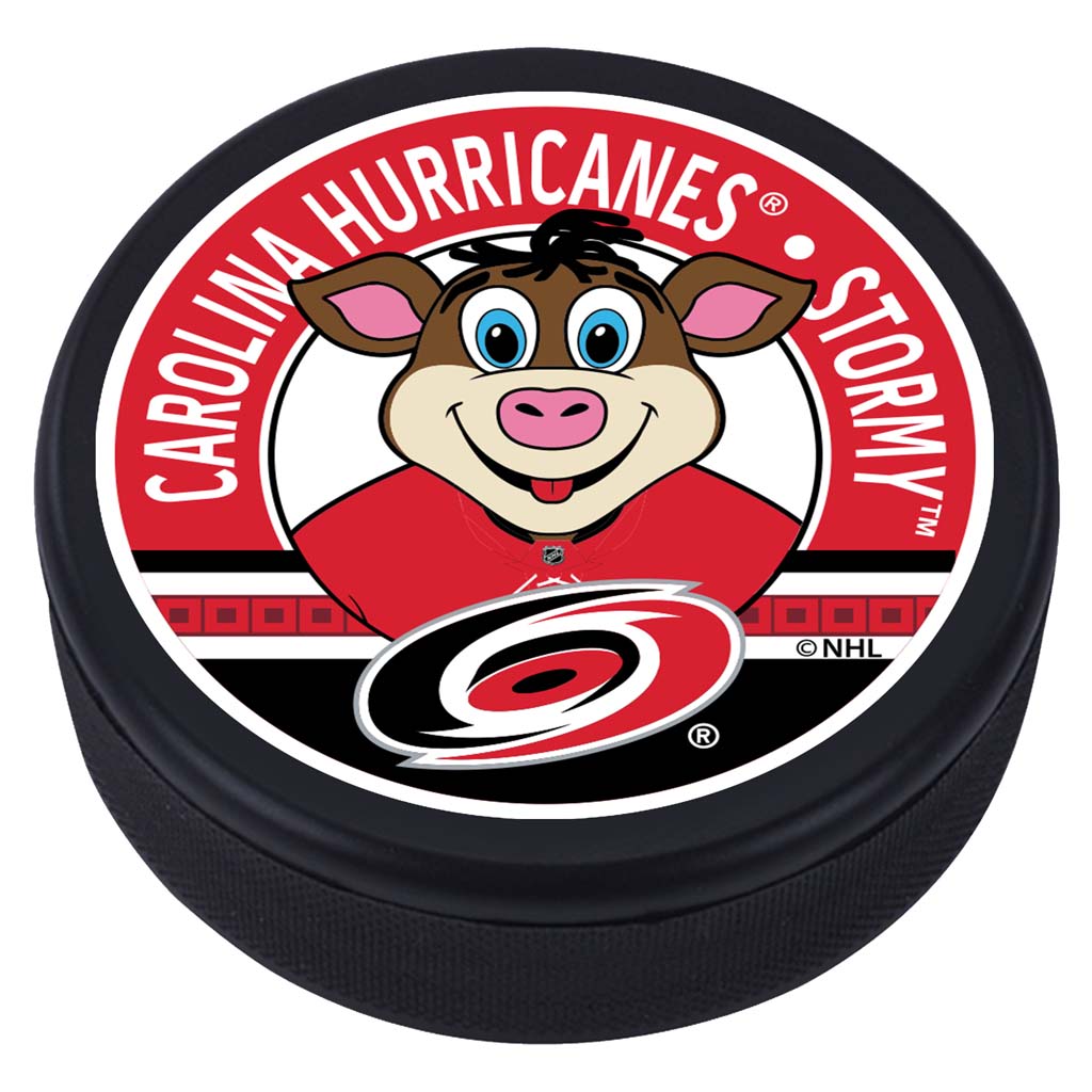 Carolina Hurricanes Stormy Mascot Textured Puck Hhofecomm
