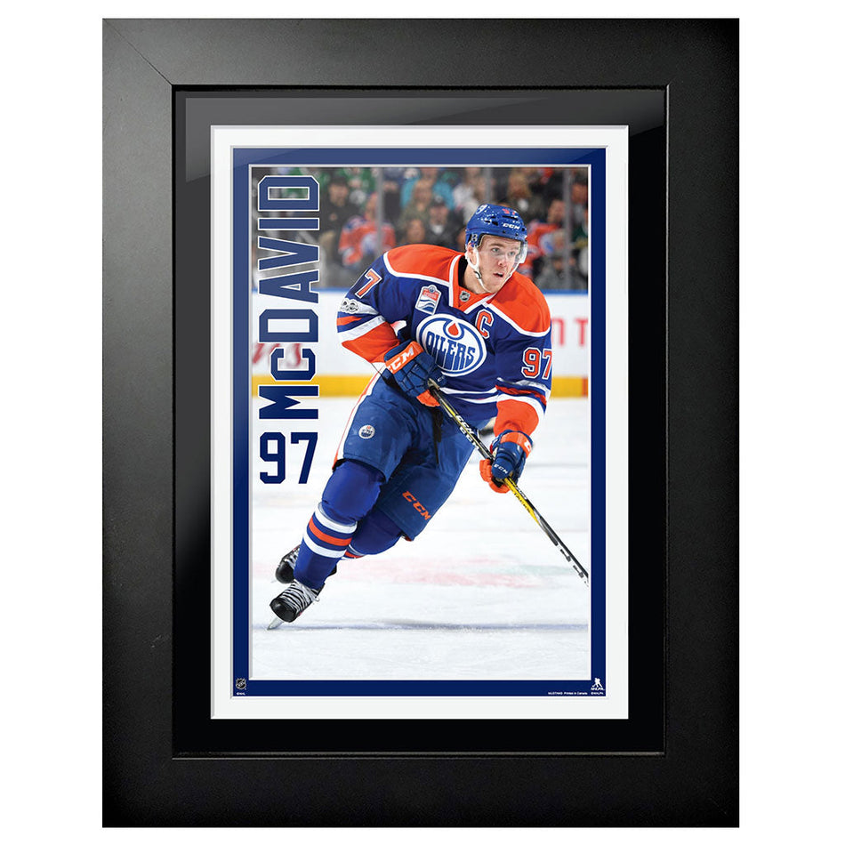 Edmonton Oilers Leon Draisaitl - 12'' x 16'' Jersey Framed Photo