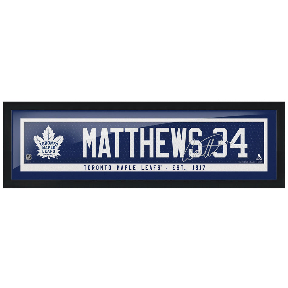 Toronto Maple Leafs Auston Matthews 12x16 Block Design - Home