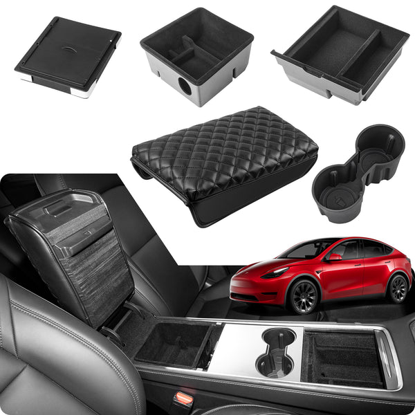 Tesla Model 3 & Y Armrest Hidden Storage Compartment (Gen 2) – TESLARATI  Marketplace