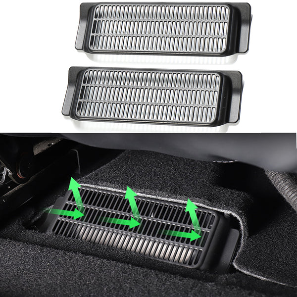 NITOYO Compatible with Tesla Model Y 2019-2023 Backseat Air Flow Vent Cover  Snap-in Installation Rear Under Seat Air Conditioning Outlet Grille