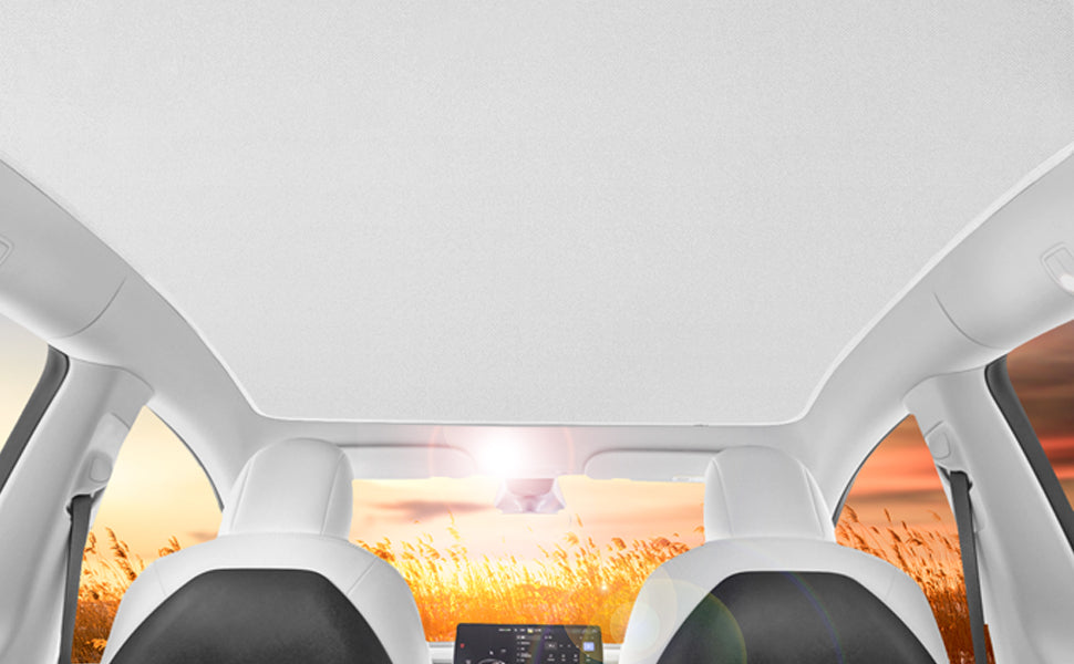 BASENOR Tesla Model Y Glasdach Sonnenschutz Dach Sonnenblende  Hitzeisolierung Dachfenster Grau mit UV Wärmeisolierung Abdeckung 2er-Set  für 2021 2022 2023 Model Y Gen 2 : : Auto & Motorrad