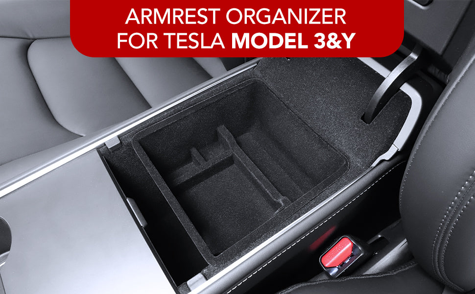 Starweh Tesla Model Y Model 3 Armlehne Organizer Beflockungs