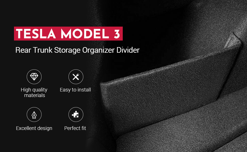 Buy Top-Tech Rear Trunk Side Divider Board for Tesla Model 3
