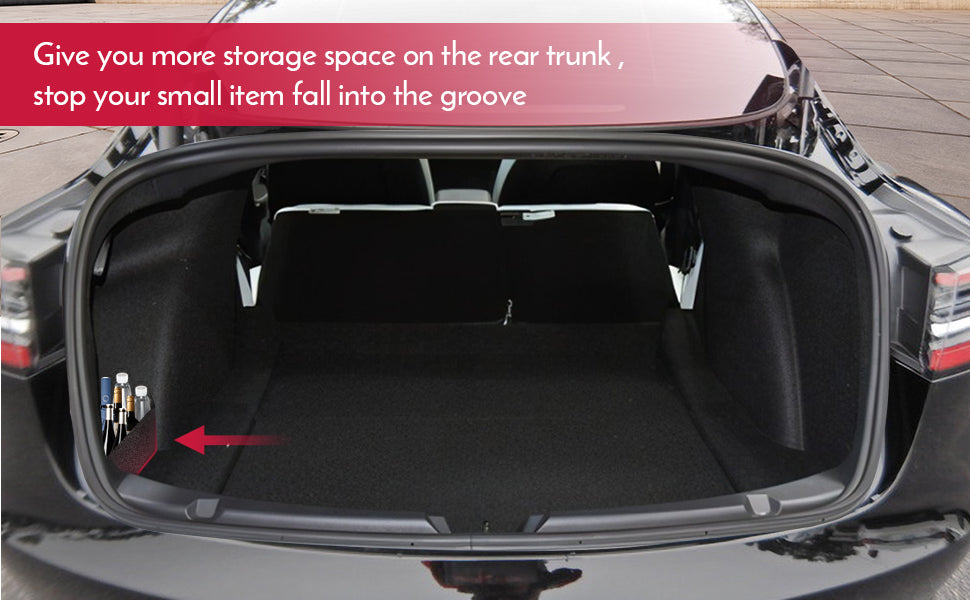 BASENOR Tesla Model 3 Rear Trunk Organizer Side Divider Accessories