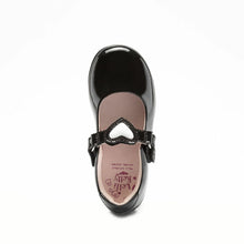 Load image into Gallery viewer, Lelli Kelly COLOURISSIMA HEARTS Girl&#39;s Black Patent Dolly School Shoe LK8400 F Fitting