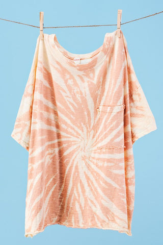 Tie-dye peach t-shirt 