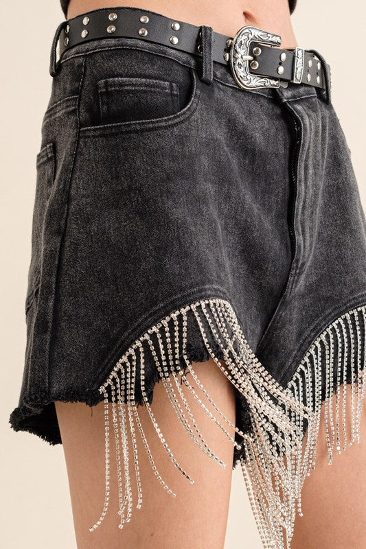 Winona Western Fringe Leather Shorts - Black – Trendy and Tipsy