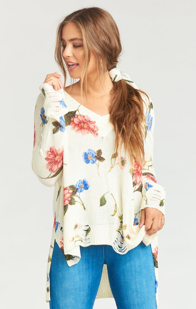 floral sweater