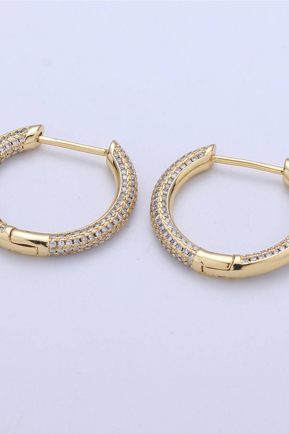 Micro Pave CZ Hoop Earrings