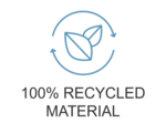 Oceanness 100% recycled material icon