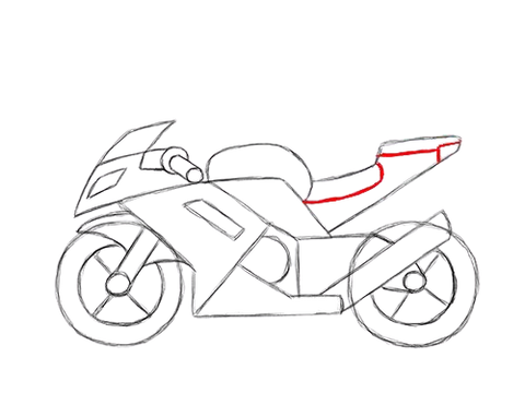 comment dessiner une moto de course