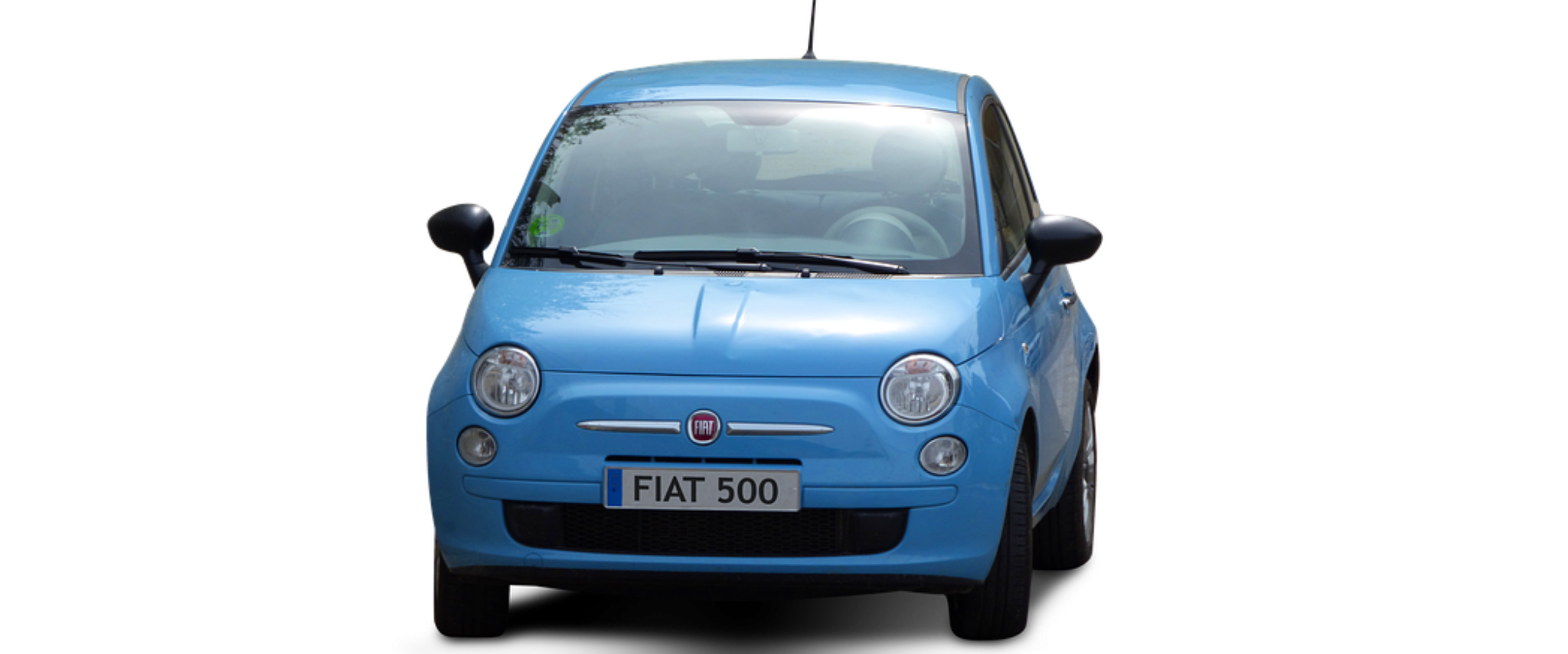 fiat 500 bleue