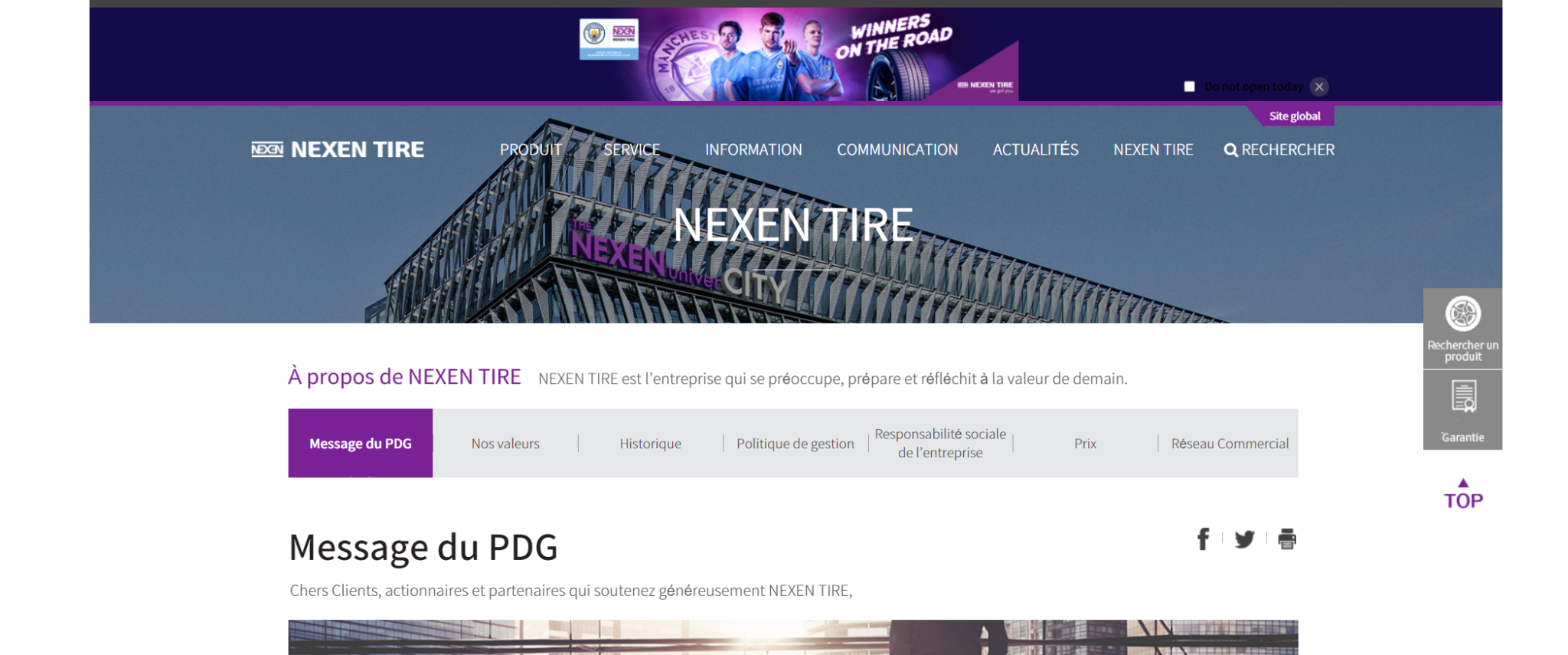 site internet nexen pneus