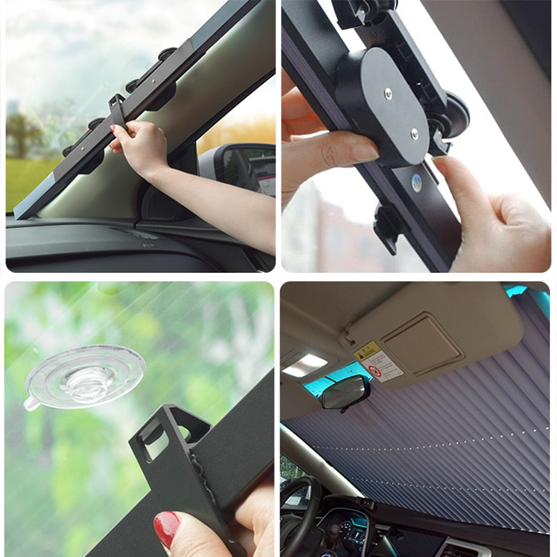 car dashboard sun shade