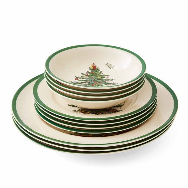 保障できる】 shoppinglife特別価格Spode Christmas Tree Collection 16-Piece Dinnerware  Set Service for Dinner and Salad Plates, Coffee Mugs, Cereal Bowls Holida 並行輸入