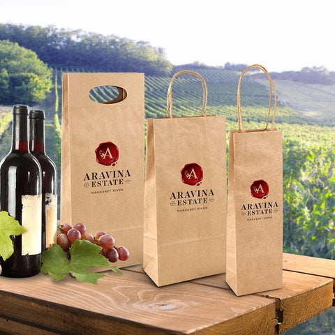 Aravina Estate - Custom Printed Wine Bags