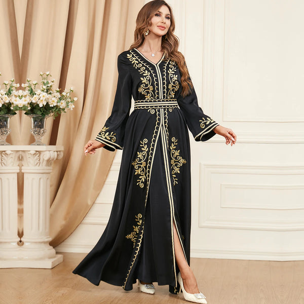 caftan marocaine noir