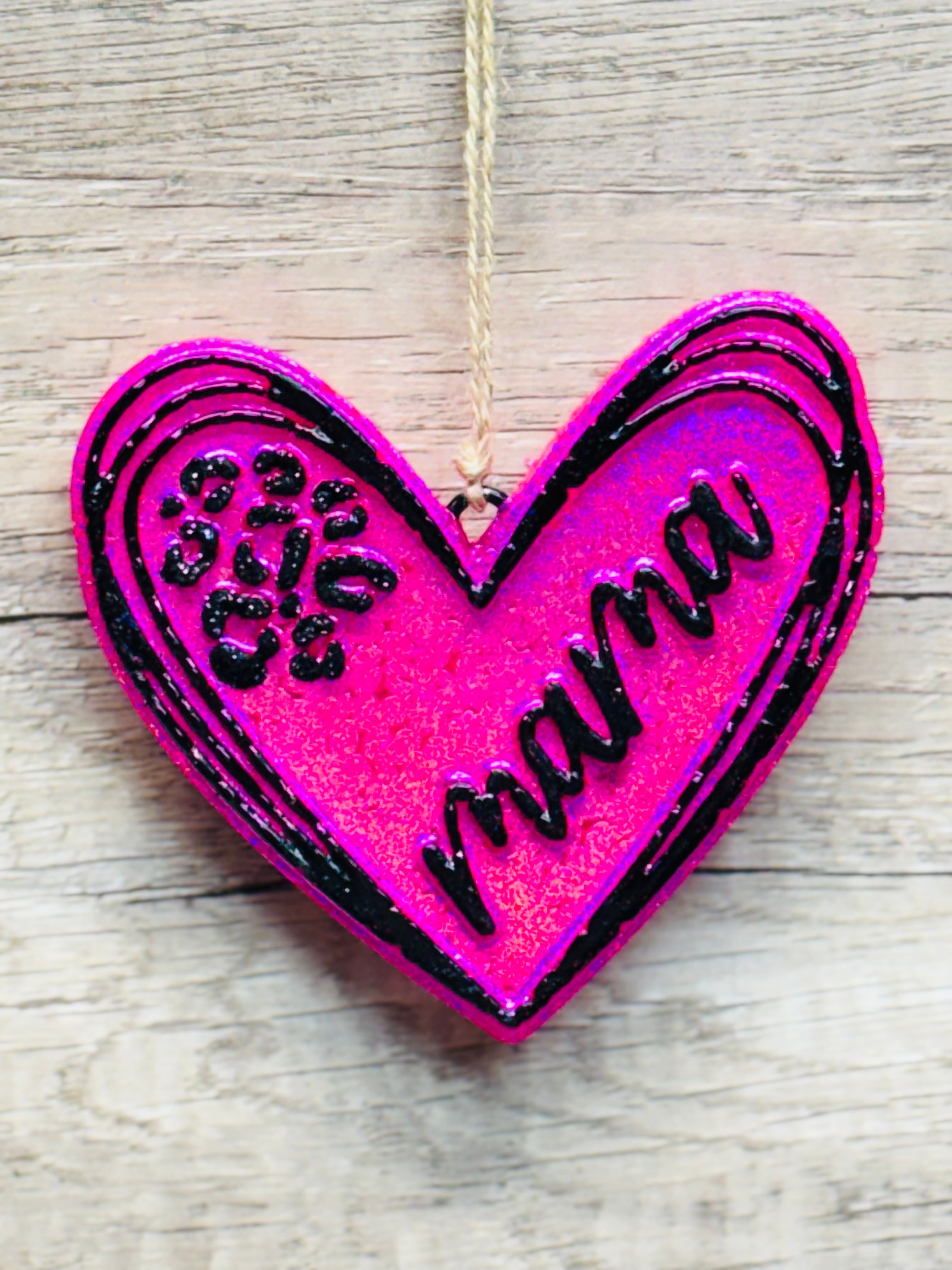 XL Leopard Mama Heart