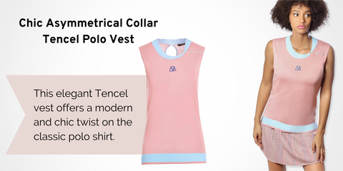 Chic Asymmetrical Collar Tencel Polo Vest